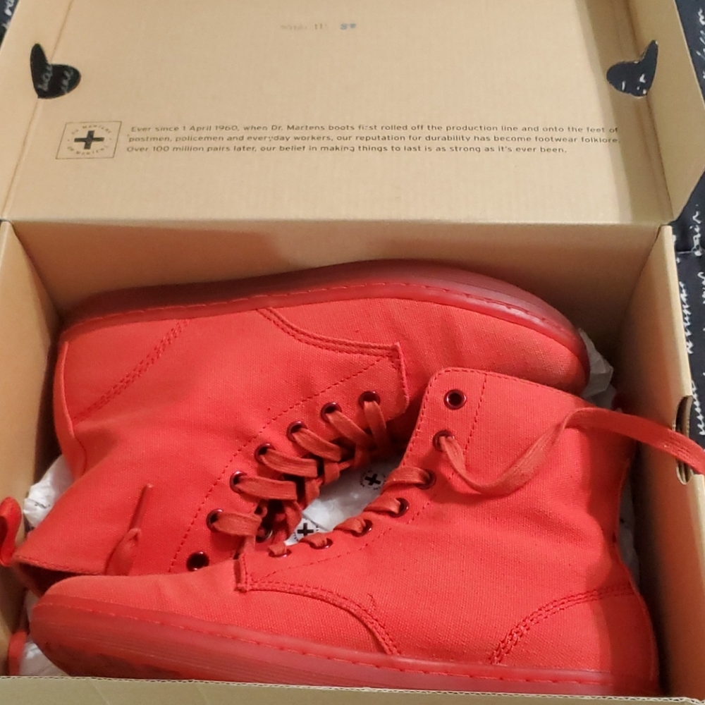 Red Canvas Dr. Martens